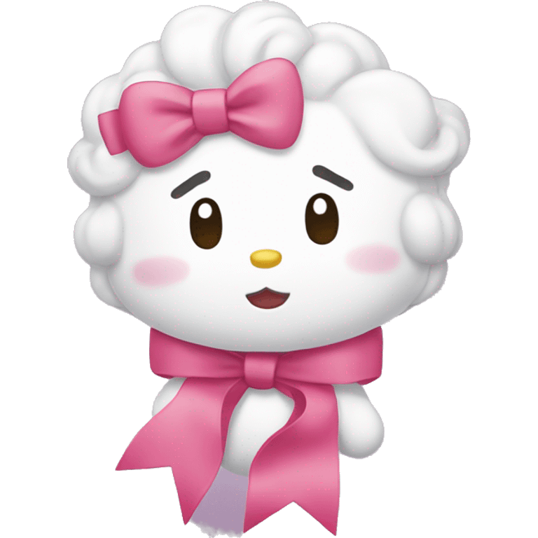 Sanrio character with ribbon emoji