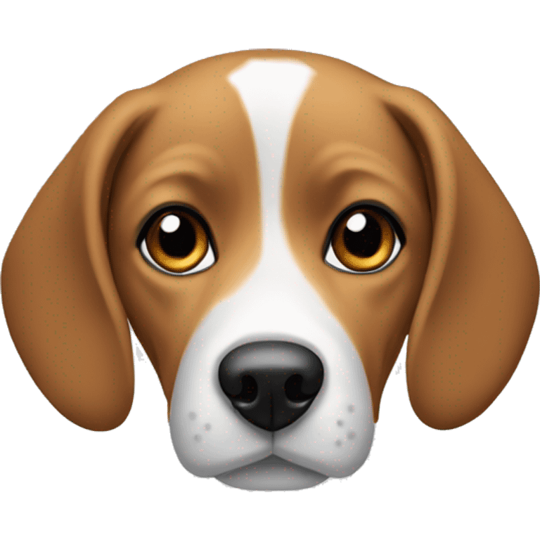 beagle mix with black ears emoji