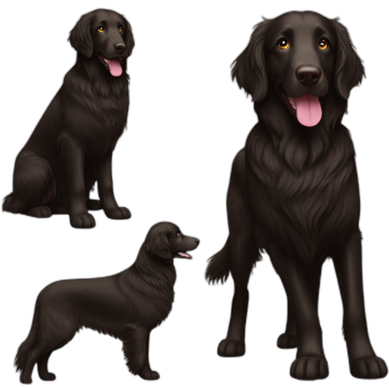 liver flat coated retriever emoji