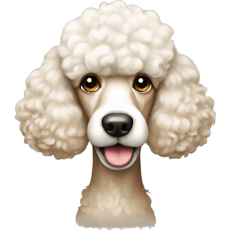 Beige and white poodle  emoji