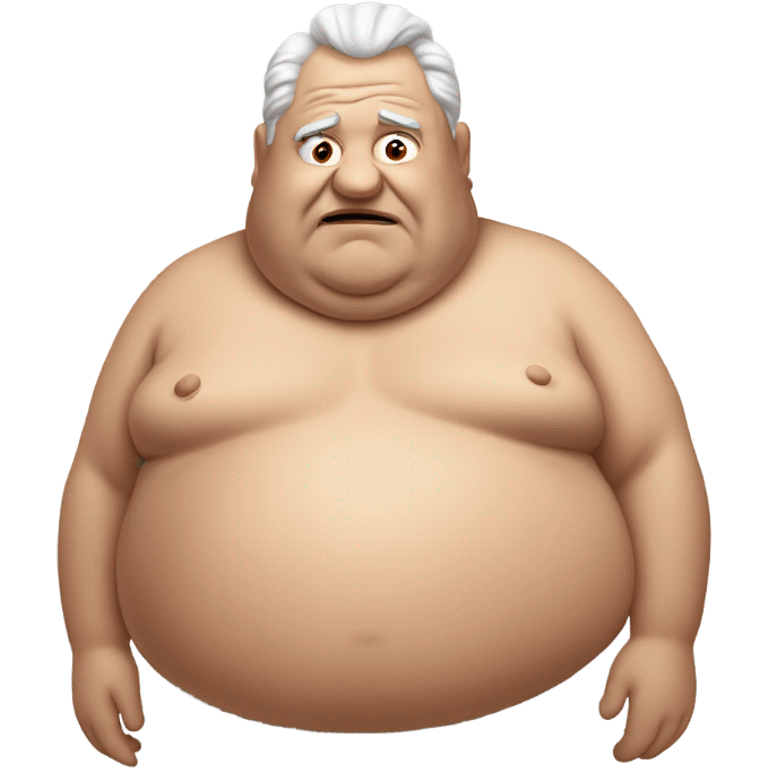 fat old man with butt cheeks and crumbs ￼ emoji