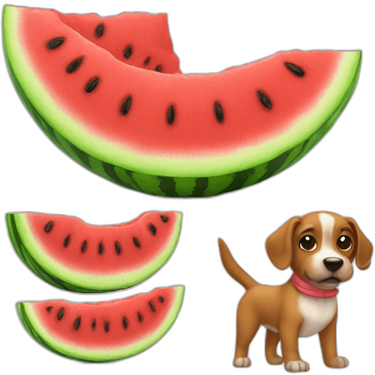 Dog-watermelon-costume emoji