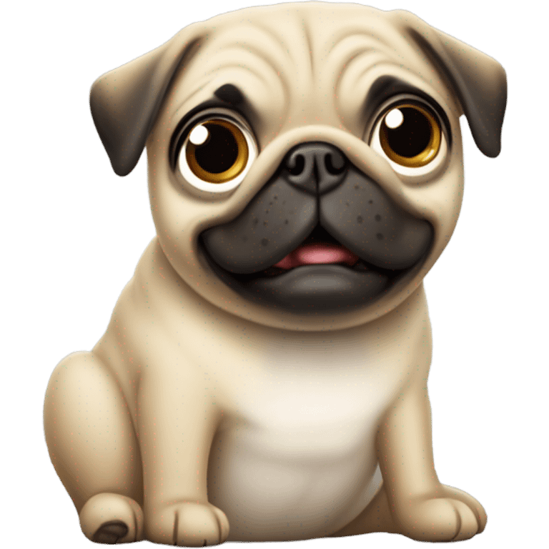 Pug farting emoji