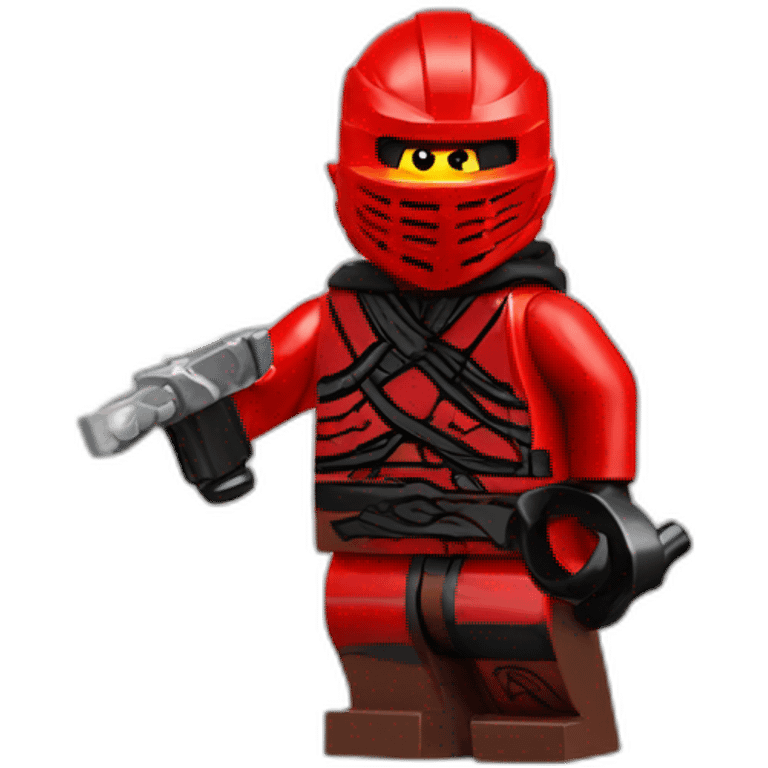 Lego red ninja emoji