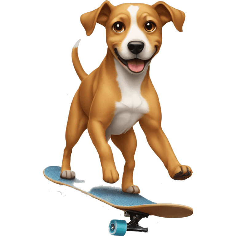 Dog riding a skateboard  emoji