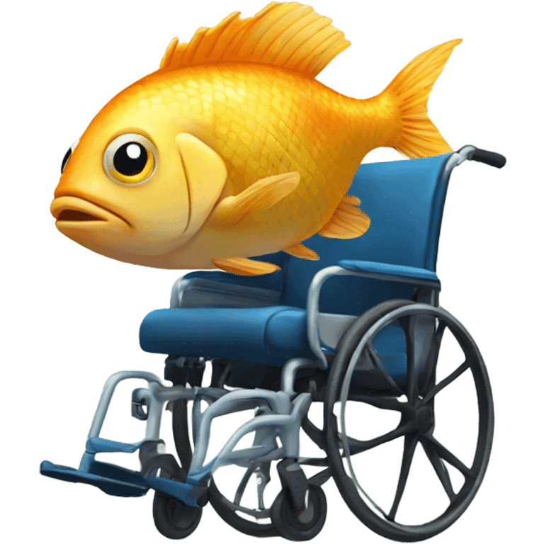 Fish in wheelchair  emoji