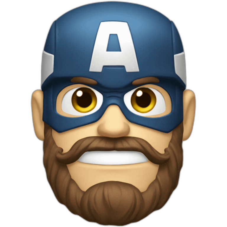 Bearded Captain america thumb up emoji