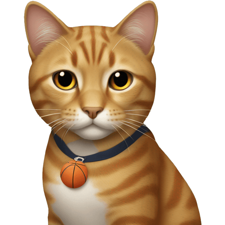 Cat with basketball jersey  emoji