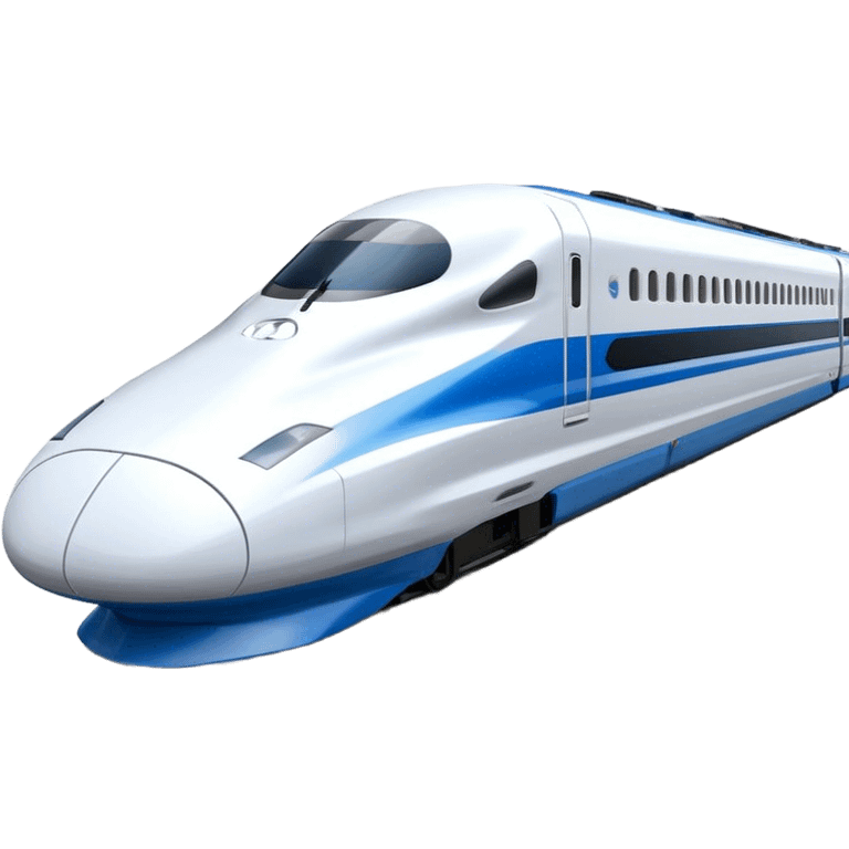 High-Speed Train (Shinkansen) - JR East (Model Year: 2021) (Iconic colour: White with blue) emoji