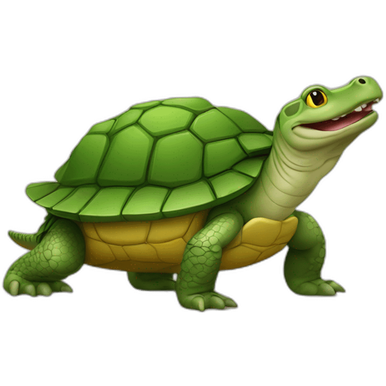 Tortue sur crocodile emoji