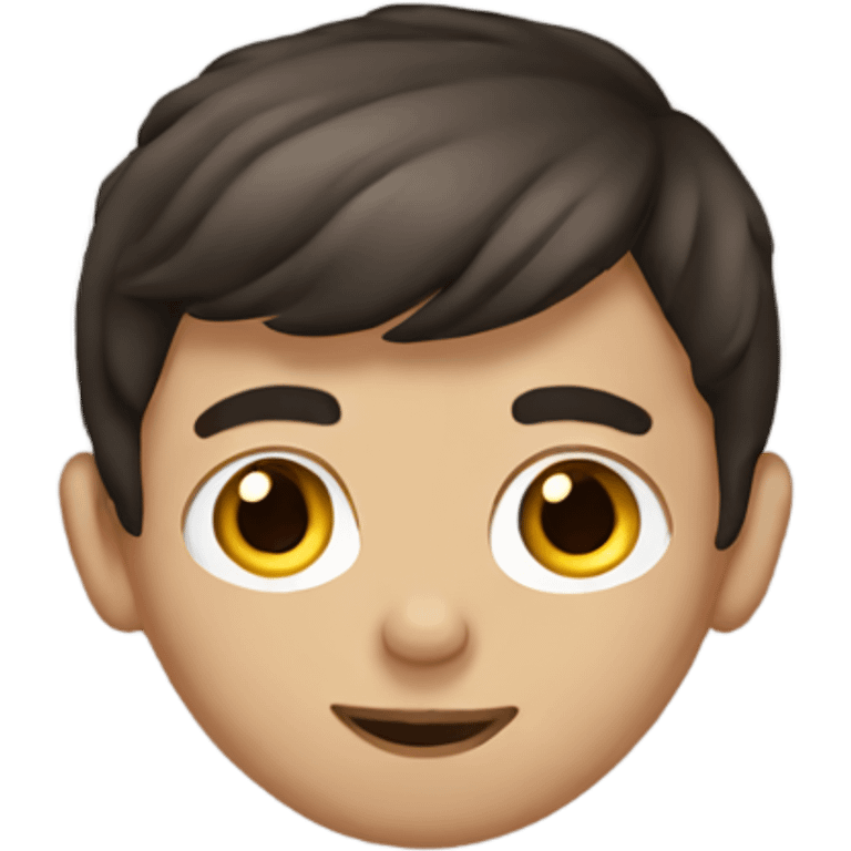 Brunette boy emoji