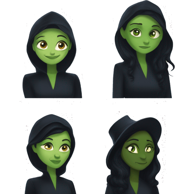 Elphaba and gahlinda hug wicked  emoji