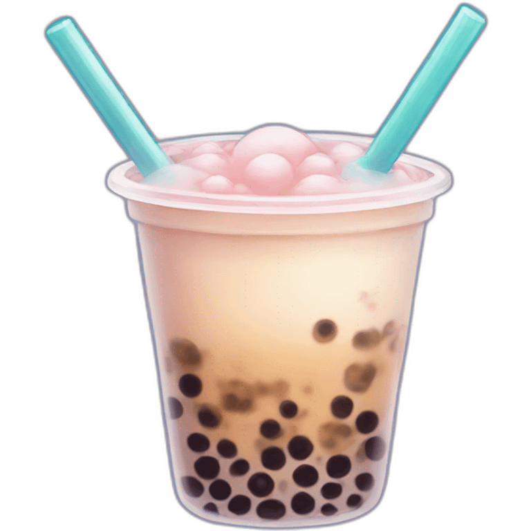 Bubble tea kawaii emoji