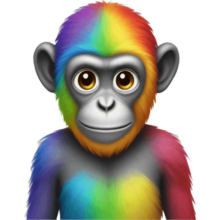 Rainbow monkey emoji