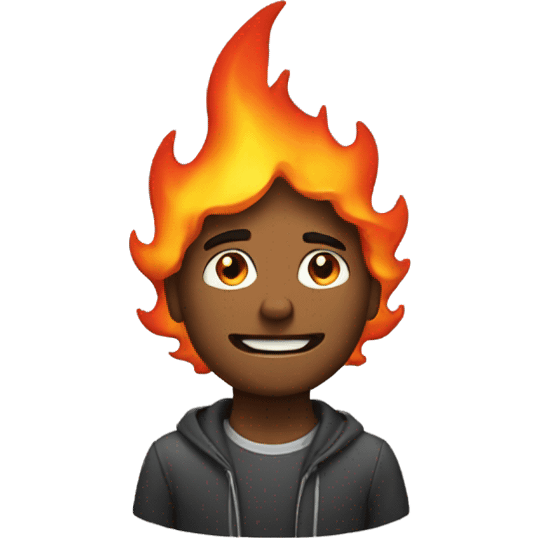 Guy on fire  emoji