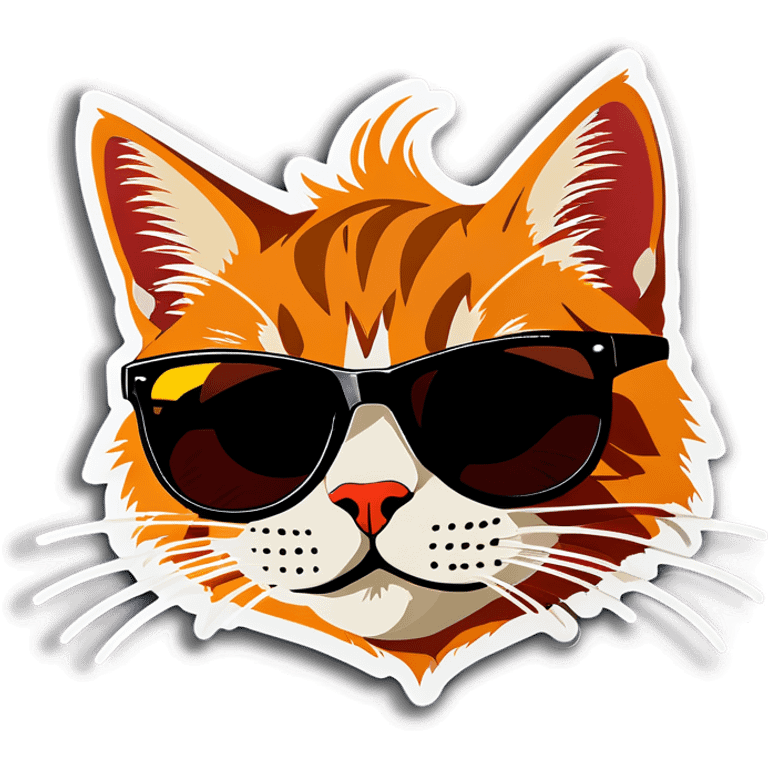 Cat with sunglasses emoji