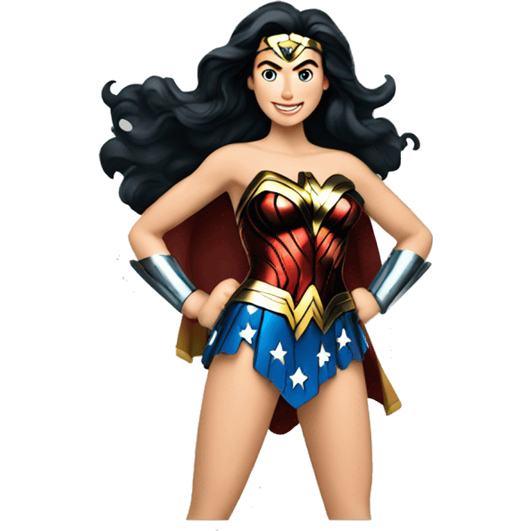 Wonder Woman happy emoji