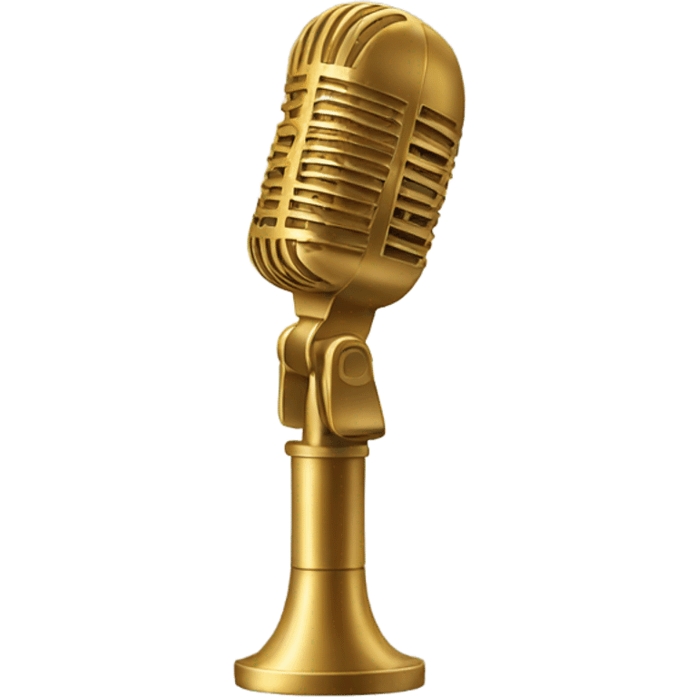 Man speaking into golden microphone  emoji