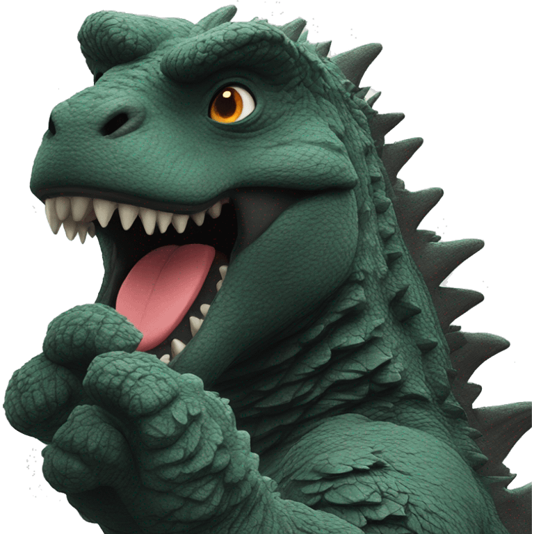 godzilla blowing a kiss emoji