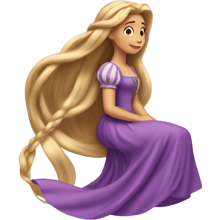 Rapunzel with long hair  emoji