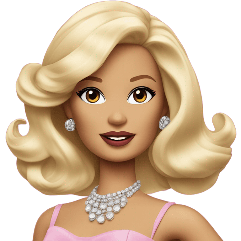 1970's blonde Barbie glamorous Hollywood actress  emoji