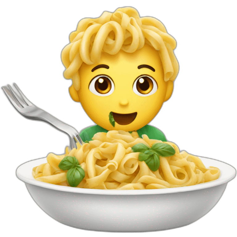 eating pasta emoji