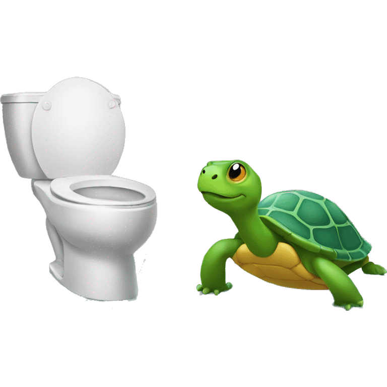 tutle and toilet emoji