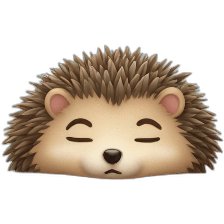 cute-sleep-hedgehog-on-his-pillow-in-his-bed emoji