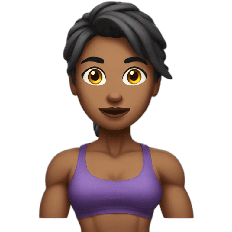 Muscle girl emoji