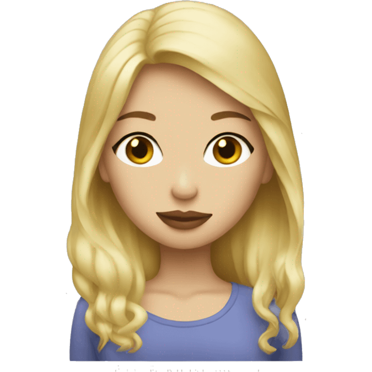 Kiss blond woman  emoji