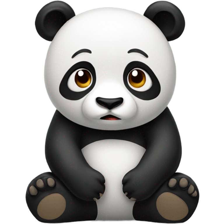 Anxious panda emoji