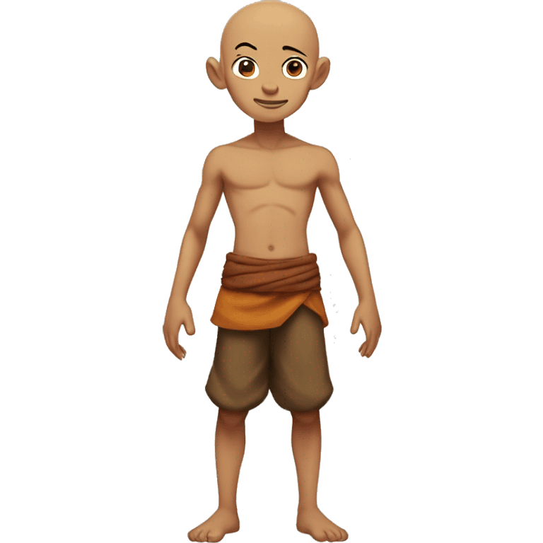 Aang no shirt full body emoji