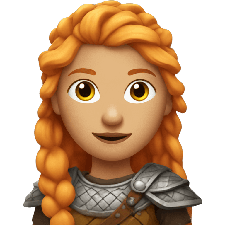 Orange haired Viking woman emoji