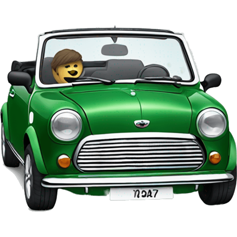 Green convertible mini cooper emoji