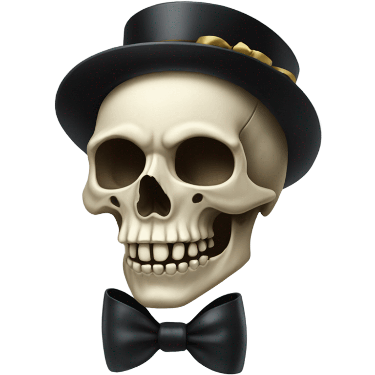 skull with black bow emoji