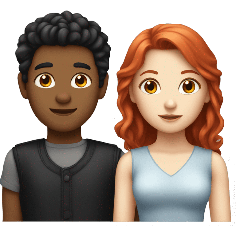 "Emoji of a fair-skinned boy with black hair and a fair-skinned girl with red hair." emoji