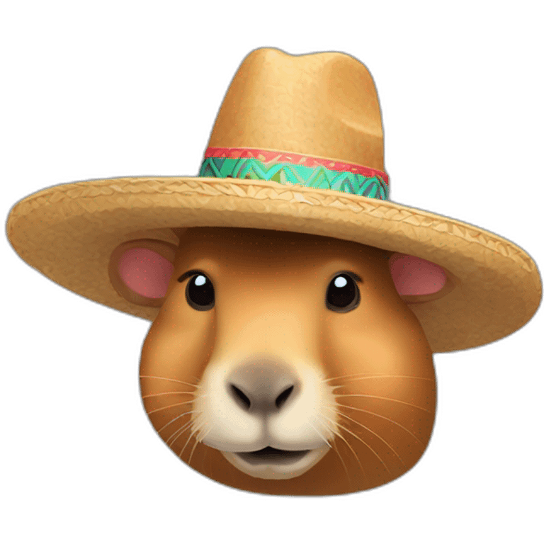 capybara head with sombrero emoji