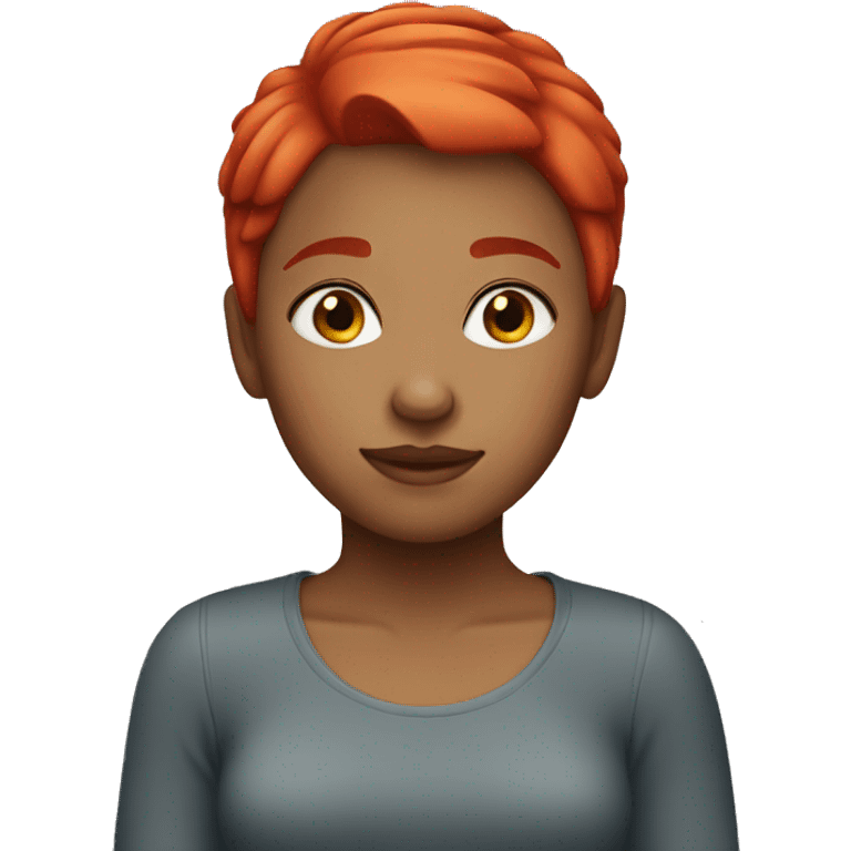 girl with red short hair emoji