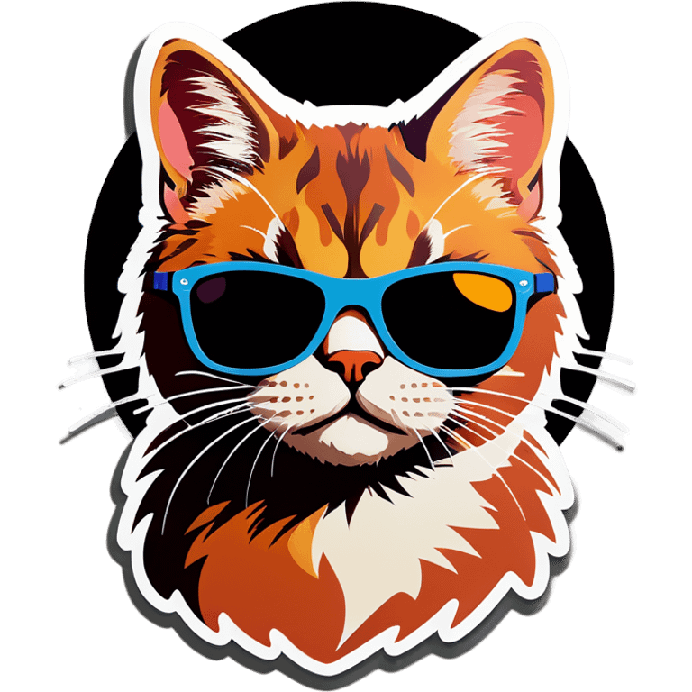 Cat with sunglasses emoji