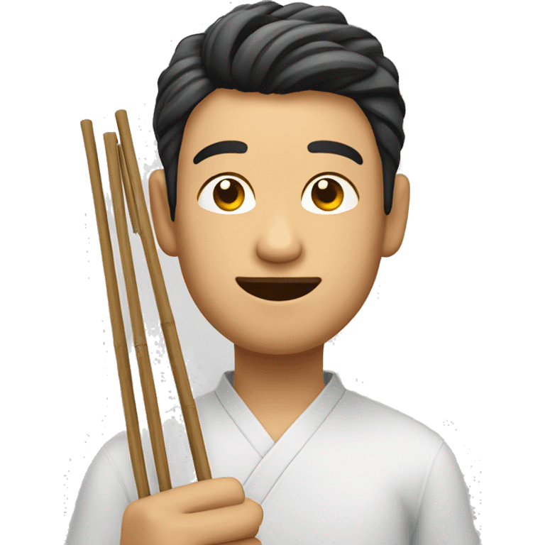 asian guy with chopsticks emoji