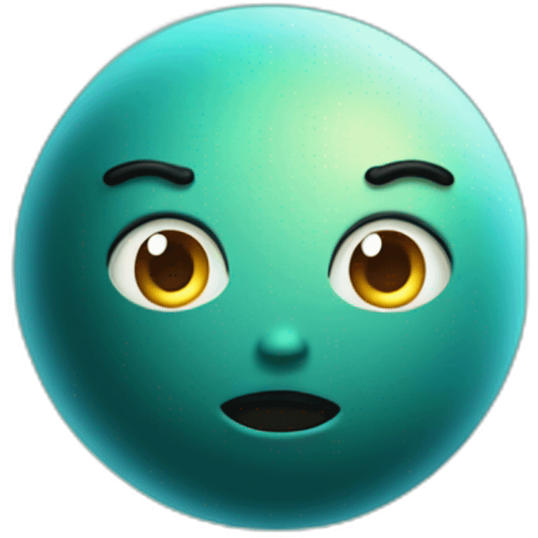 Uranus planet with eyebrow raised emoji