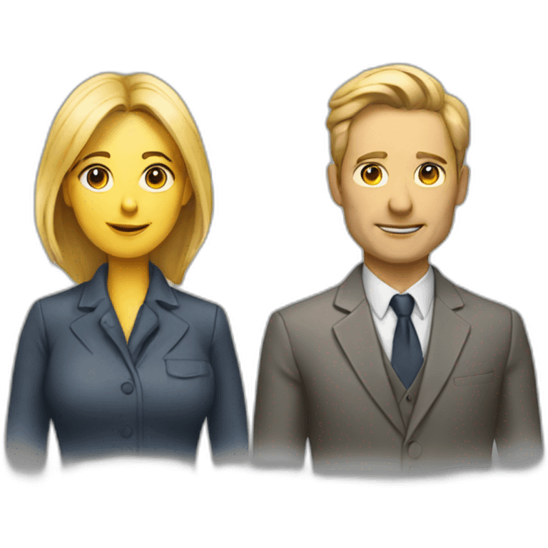 two architects a man and a woman emoji