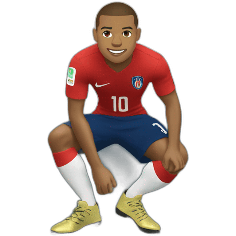 Mbappe sur un rocher emoji