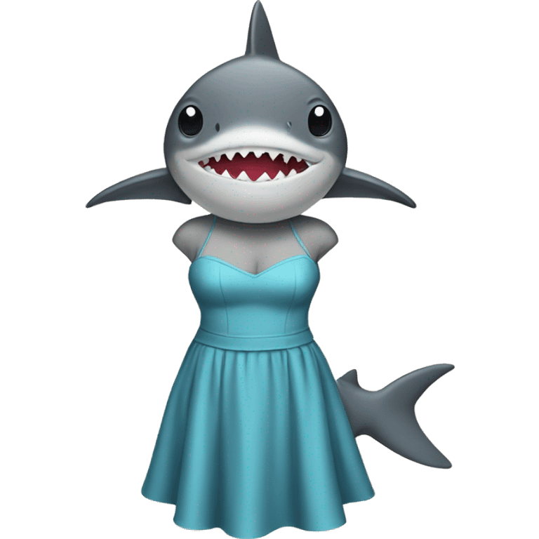 shark with a dress emoji