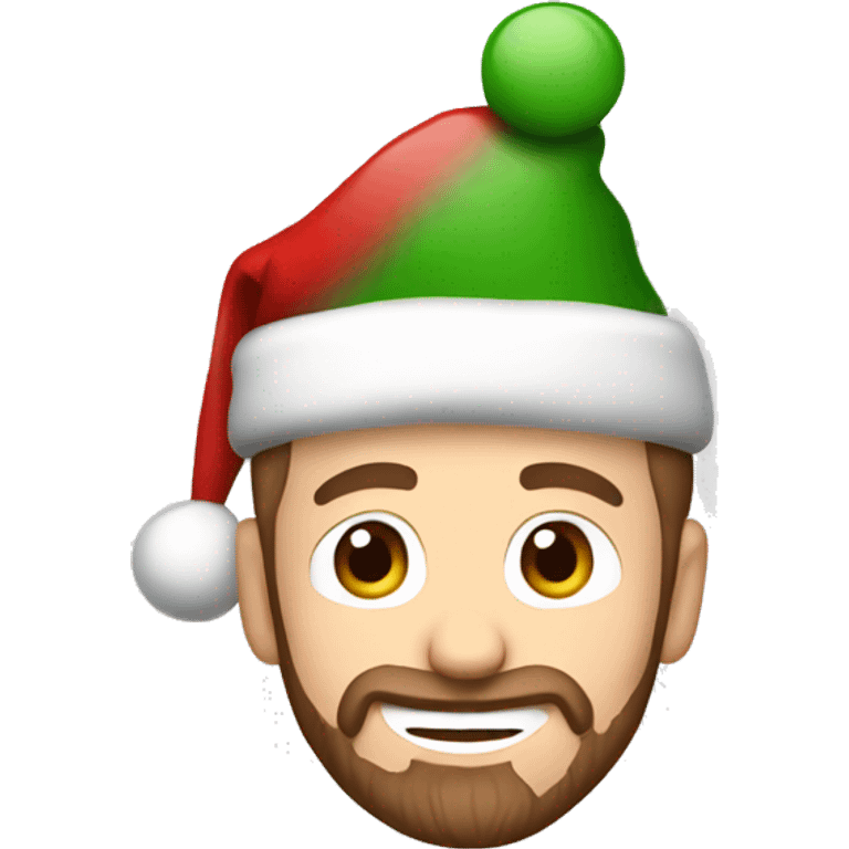 chris evans with a christmas hat emoji