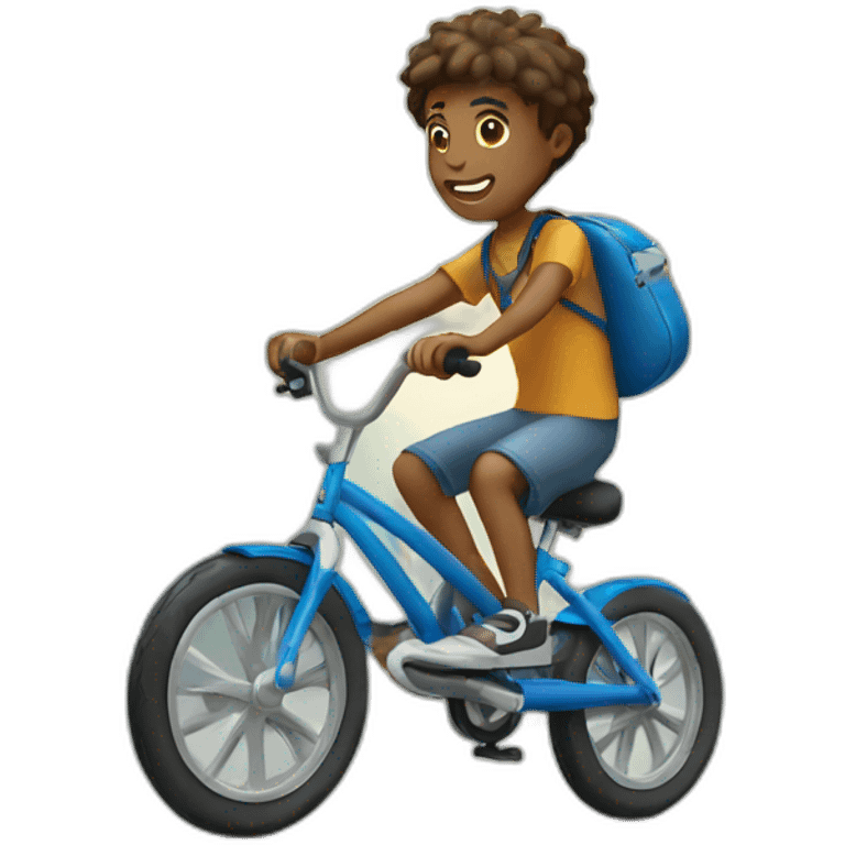 Boy Ride on bike emoji