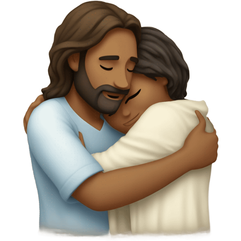 Jesus hugging Khalyn emoji