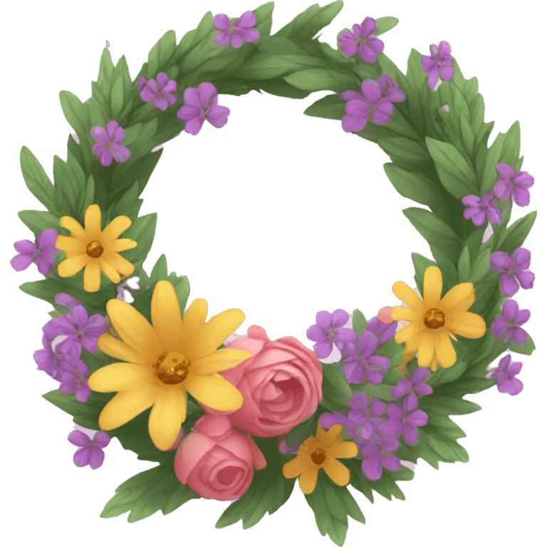 A wreath of flowers emoji