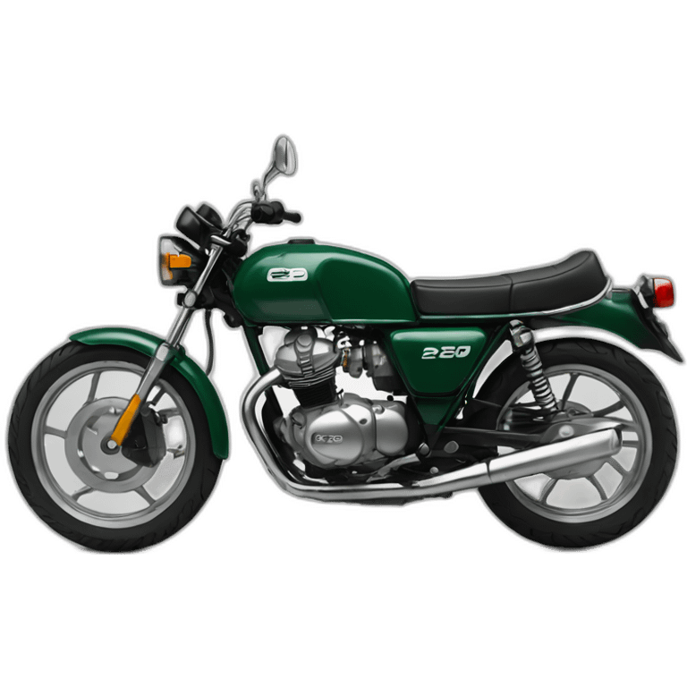 bike honda cb 250 in dark green emoji