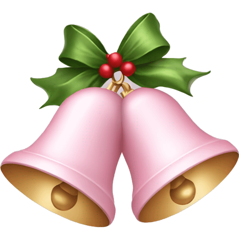 Light pink Christmas bells emoji